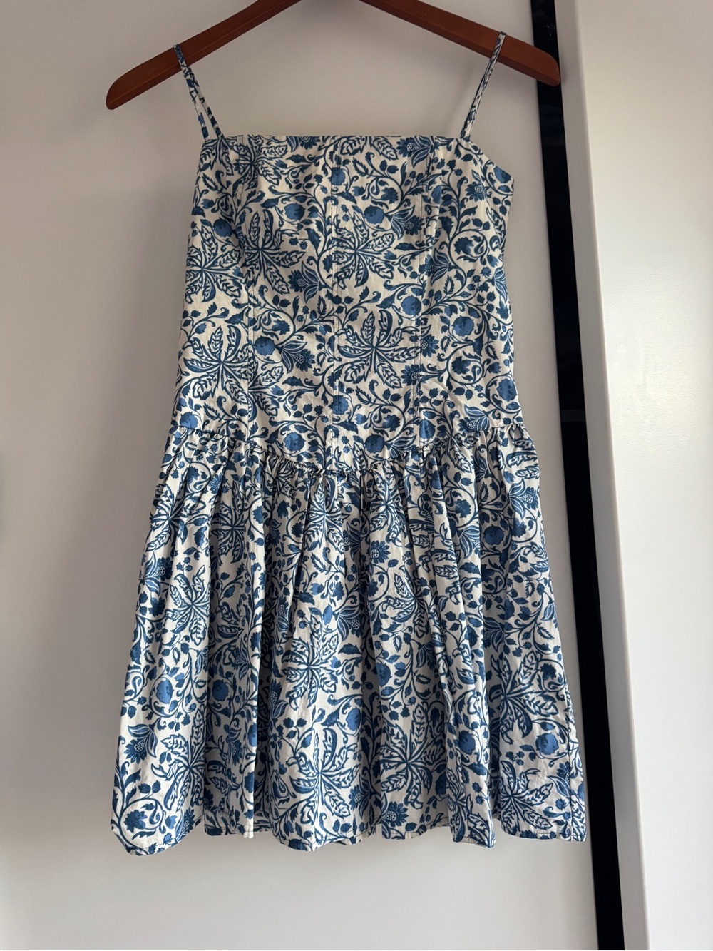 Blue and White Floral Sundress